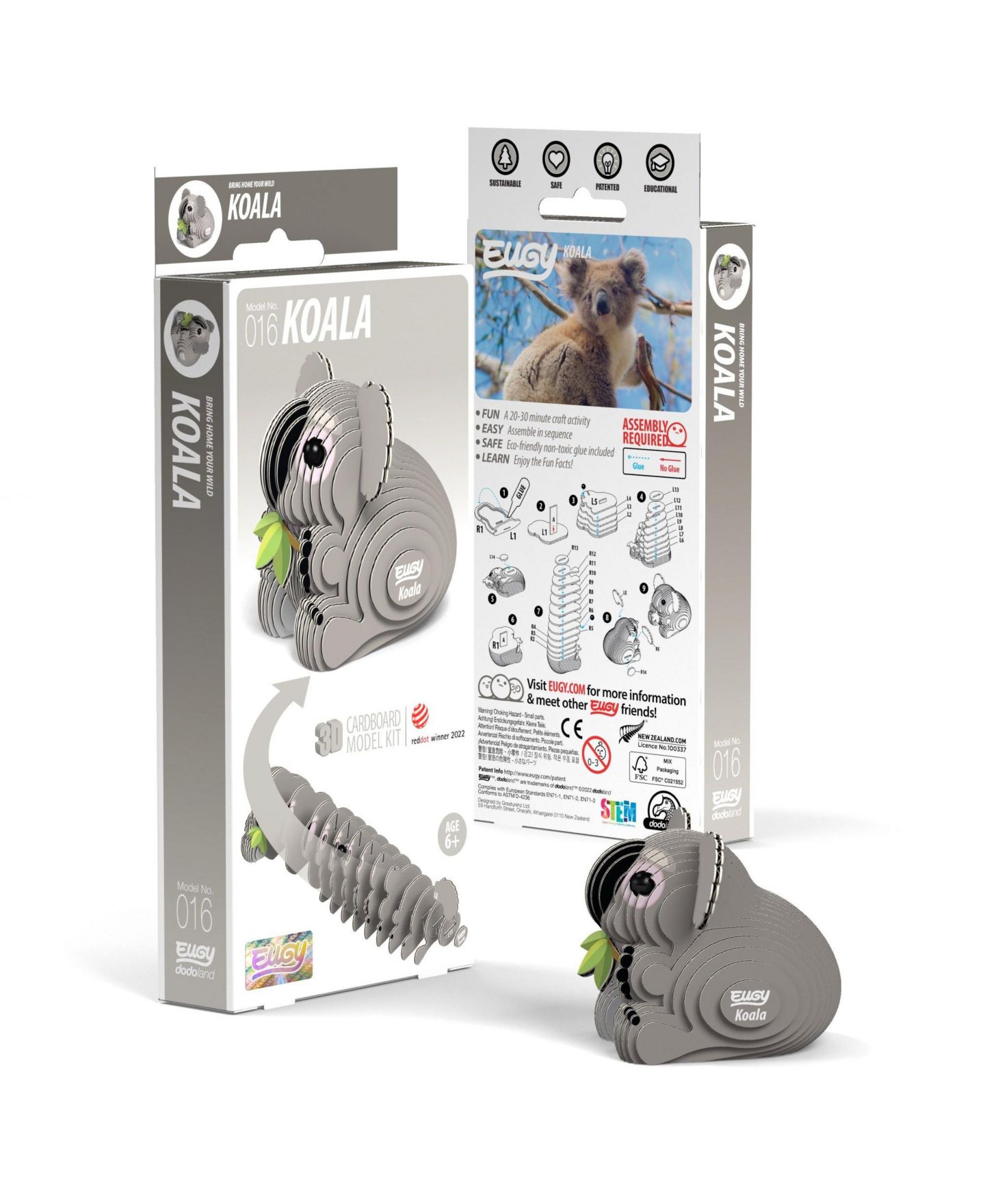 Детский пазл Eugy Koala 3D Puzzle, Ages 6+, цвет: Open Miscellaneous — фото 1
