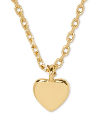 Metal Plated Mini Heart Pendant Necklace