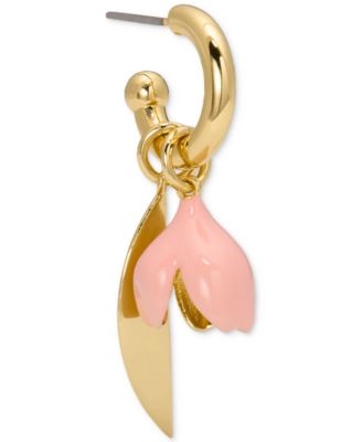 Cubic Zirconia Golden Bloom Drop Earrings