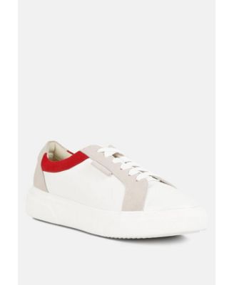 ENDLER Womens Color Block Leather Sneakers