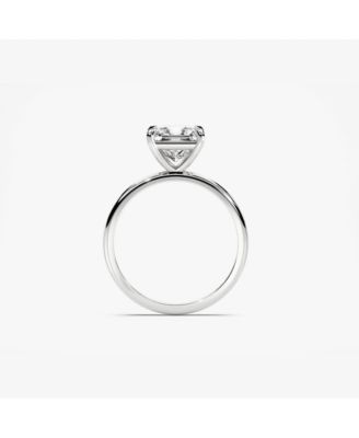 Valentina Moissanite 3 ct. t.w. Emerald Cut Solitaire Ring in Gold Vermeil
