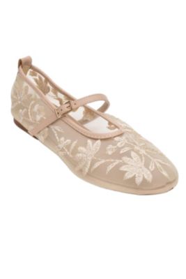 Women's Juny Mesh Floral Embroidery Ballet Flat