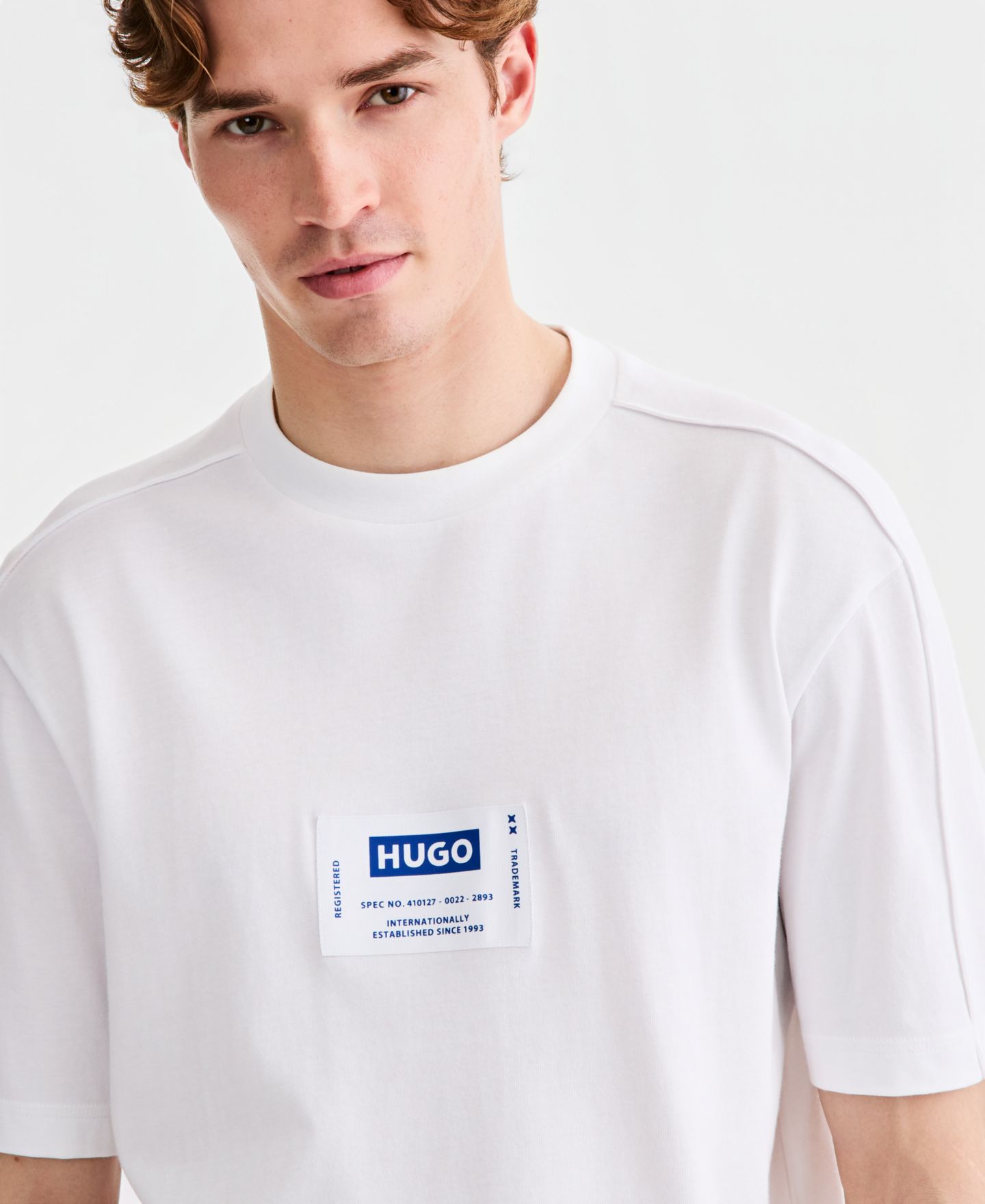 Мужская футболка Hugo Boss Nromo, цвет: Белый — фото 4