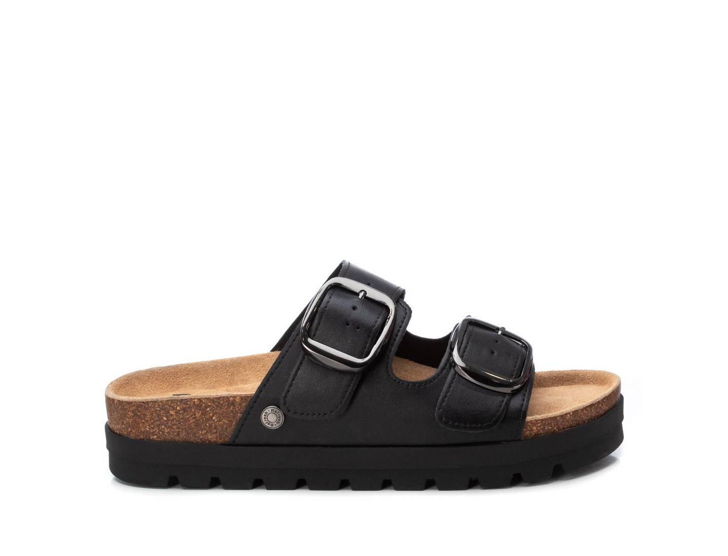 Женские сандалии XTI Cork Footbed Sandals Refresh Collection, цвет: Чёрный — фото 3