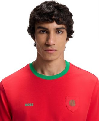 Men's Stretch-Cotton Portugal Country Flag Logo T-Shirt