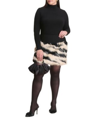 Women's Plus Size Faux Fur Mini