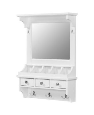 Space Saving Small LED Vanity Table with Basic Standard Mirror Makeup Dressing Storage