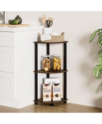 3 Tier Decorative Corner Bookshelf Display Rack.