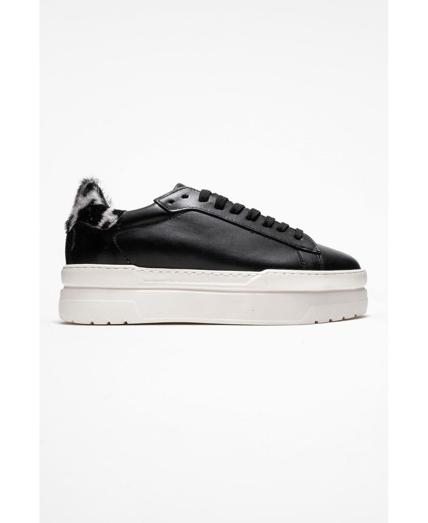 Женские кроссовки Forever & Always Shoes Anabel Leather Platform, цвет: Чёрный кожаный — фото 2