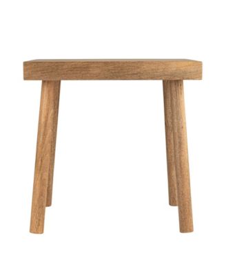 Long 19" Wood Rectangle Stool