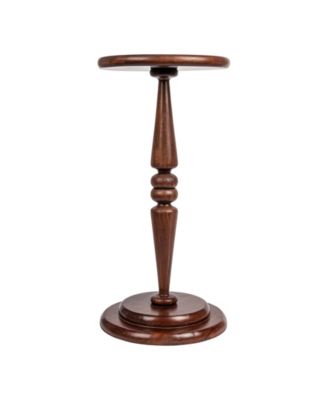 Bishop Pedestal 12" Wood Cocktail Side Table