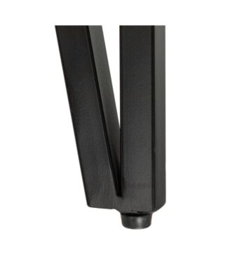 Astoria 31" Wood Round Side Coffee Table with Metal Hairpin Legs