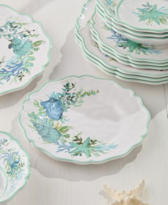 Sea Glass Melamine Salad Plate, Set of 4