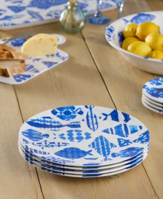 Fish Tale Dinner Plates, Set of 6
