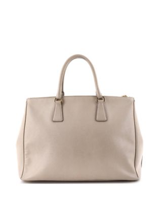 Large Double Zip Lux Tote Saffiano Leather