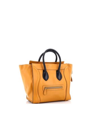 Mini Bicolor Luggage Bag Leather