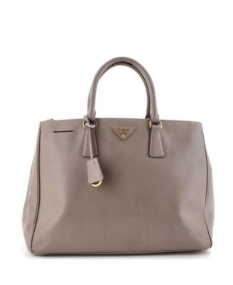 Large Double Zip Lux Tote Saffiano Leather