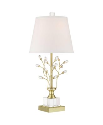 Moritz 21 1/2" High Branch Small Traditional Accent Table Lamp Metal Crystal Single Living Room