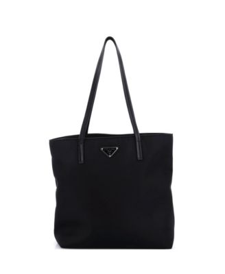 Medium Padded Open Tote Tessuto with Saffiano Leather