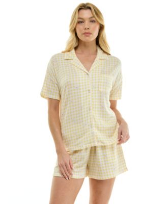 Women's Collared Top and Pull-On Shorts, 2-Piece Set