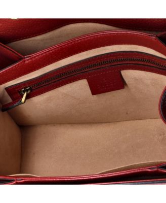 Small Queen Margaret Top Handle Bag GG Coated Canvas with Leather