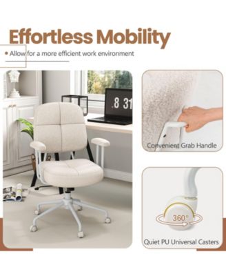 Leathaire Upholstered Task Home Office Chair with Cushioned Back