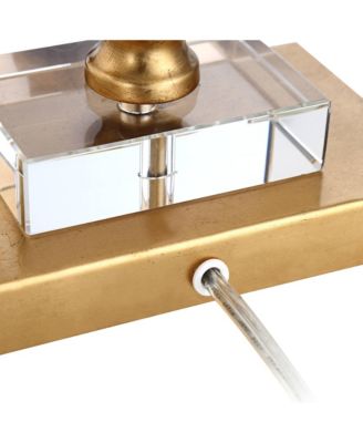 Valerie 28" Tall Round Geometric Modern Table Lamps Set of 2 Gold Crystal Living Room Bedroom White Shade