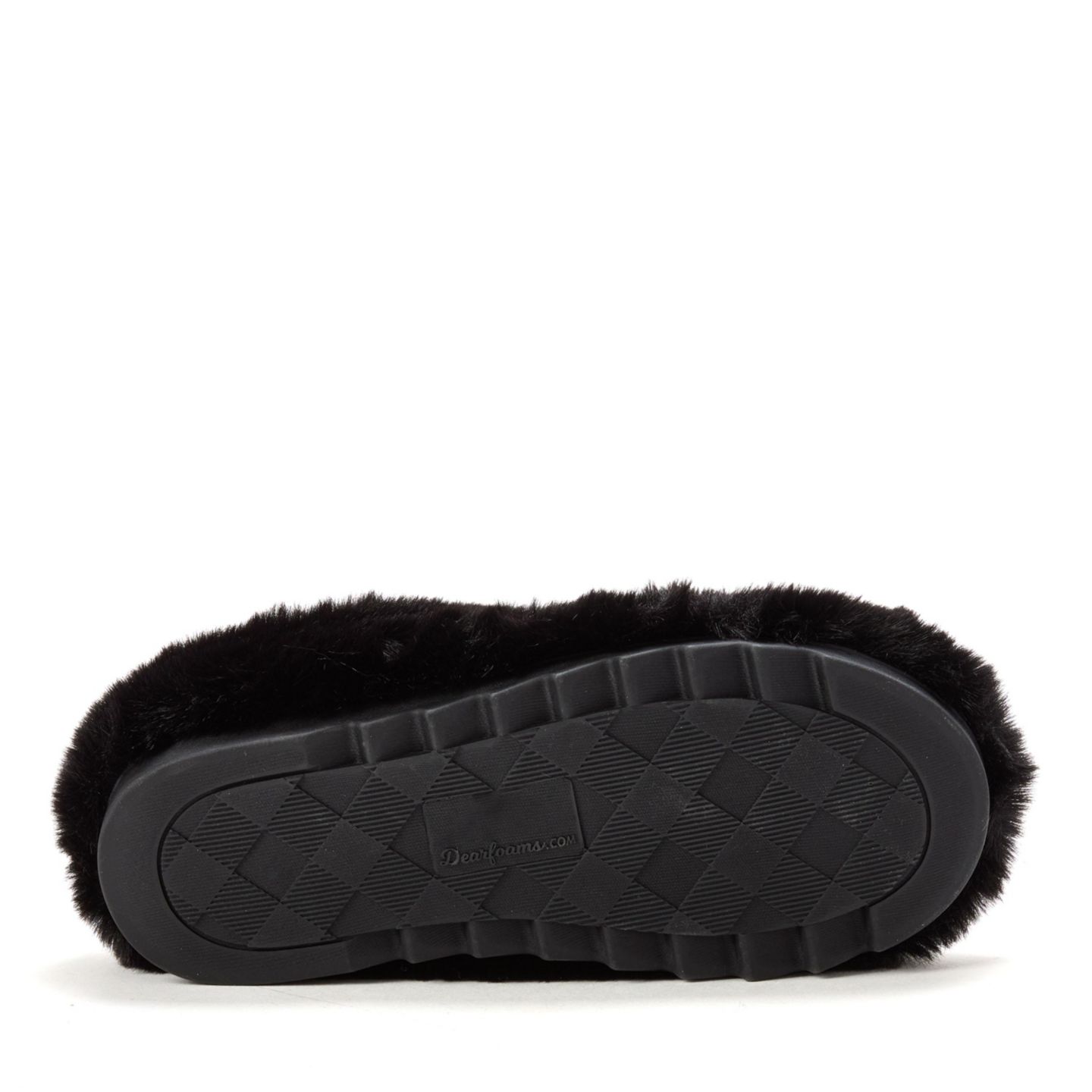 Женские сабо Dearfoams Annabelle Pile Clog Slipper with Embellishment, цвет: Чёрный — фото 5