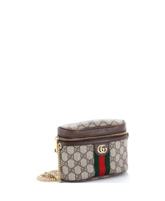 Small Ophidia Chain Belt Bag GG Coated Canvas