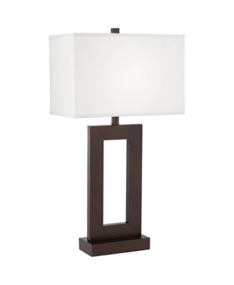 Marshall Modern Table Lamp 30 1/4" Tall Bronze Metal with USB Dimmer Cord Rectangular Shade for Bedroom Living Room Bedside Home