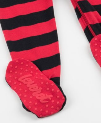 Toddler Matching Family Footed Cotton Striped Pajamas 2T-5T