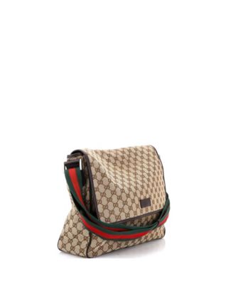 Medium Web Strap Flap Messenger GG Canvas