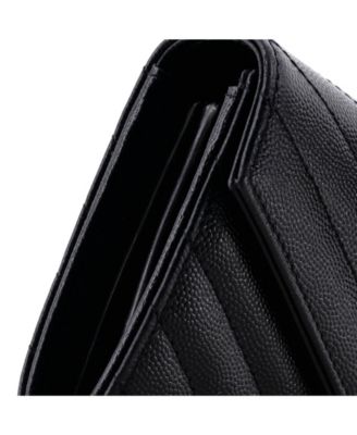 Large Classic Monogram Flap Wallet Matelasse Chevron Leather