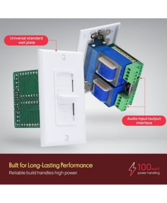 Dual-Channel Passive Volume Controller for Home Audio with Easy Connectivity, Compatible with All Speakers and Devices
