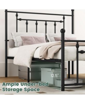Metal Bed Frame with Headboard