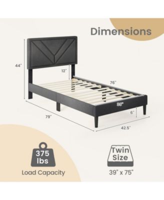 Linen Upholstered Bed Frame with Tufted Headboard