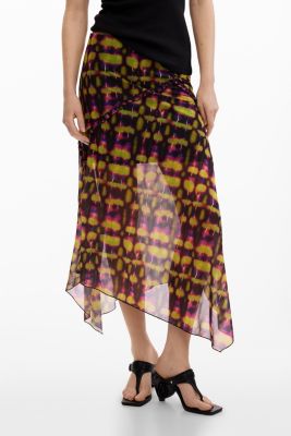 Women's Asymmetrical printed skirt