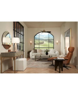 Arrista Modern 63" Tall Standing Floor Lamp Cylinder Foot Switch Wood Wash Finish Living Room Bedroom