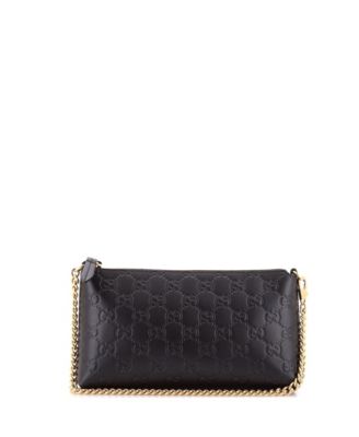 Chain Wristlet Wallet Guccissima Leather