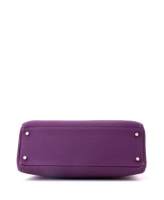 Kelly 32 Handbag Purple Togo with Palladium Hardware