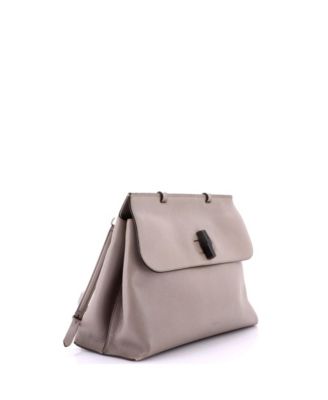 Large Bamboo Daily Top Handle Bag Leather