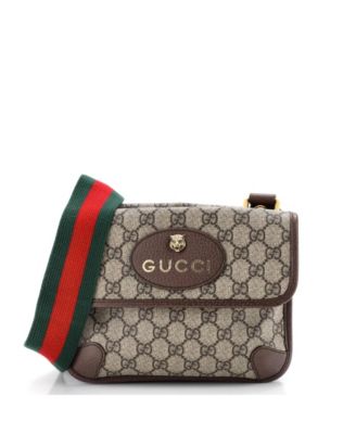 Small Neo Vintage Flap Messenger GG Coated Canvas