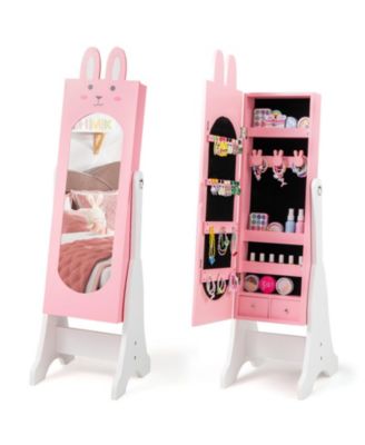 Princess Vanity Table and Chair Set with Jewelry Armoire and Mirror