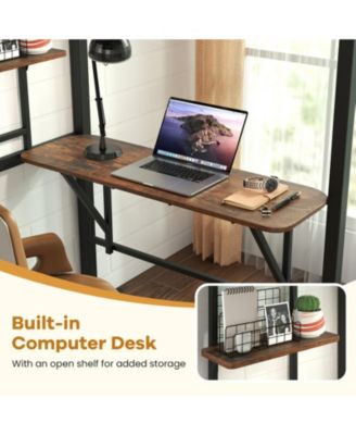 Loft Bed with Safety Guardrails and Ladder