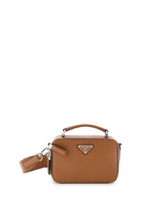 Mini Brique Crossbody Bag Saffiano Leather