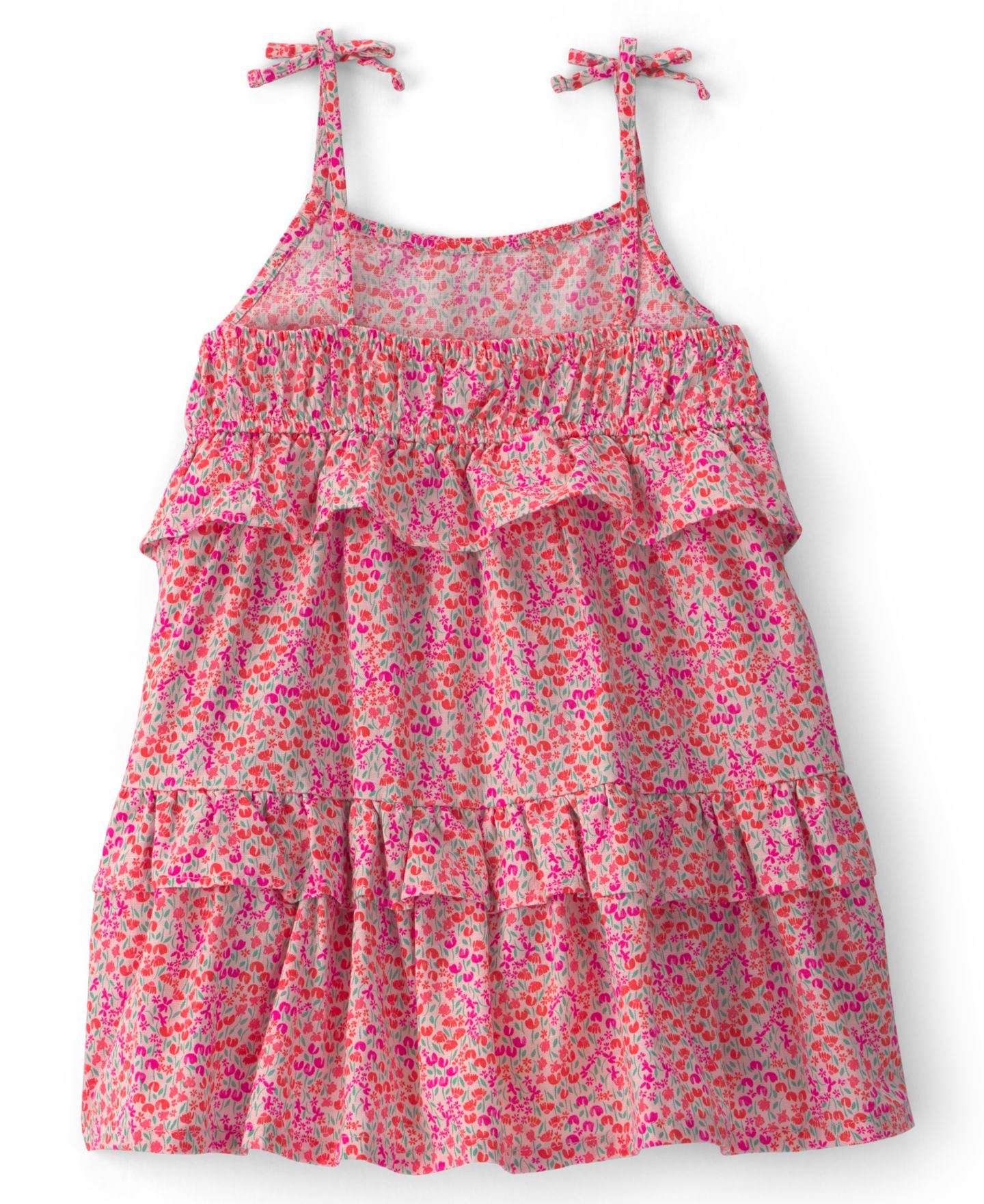 Платье Carter's Floral Ruffle Tiered Dress для девочек, цвет: Розовый — фото 2