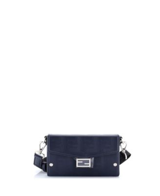 Baguette Soft Trunk Phone Pouch Zucca Embossed Leather