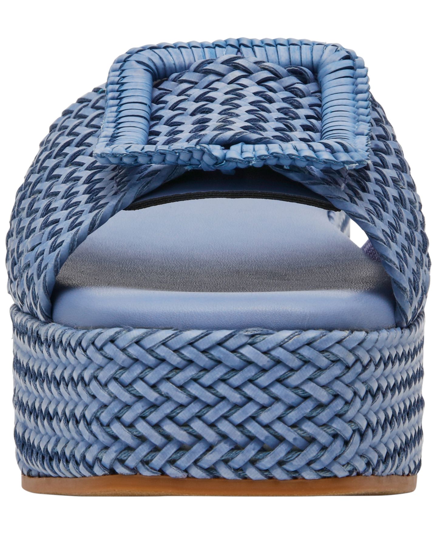 Женские сандалии Anne Klein Lanai Buckle Slide Platform Wedge, цвет: Синий — фото 7