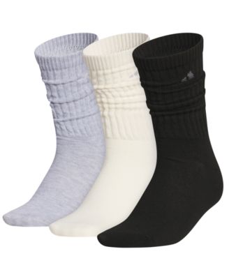 Women's Athletic Scrunch Crew Socks, 3-Pack