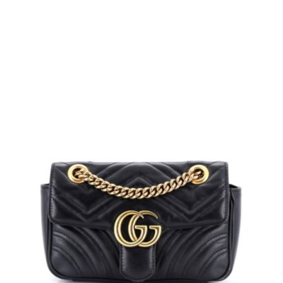 Small GG Marmont Flap Bag Matelasse Leather
